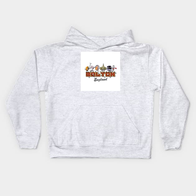 This is Bolton, England Kids Hoodie by jimmy-digital